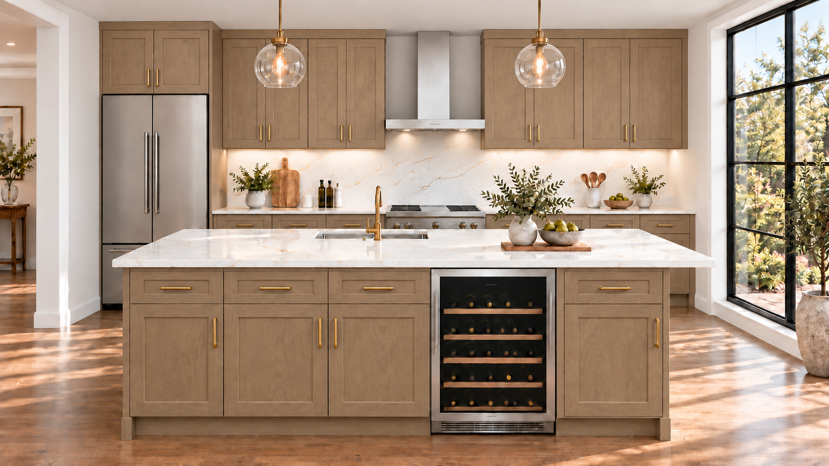 Honey Shaker — Single wall with island.